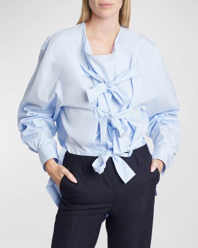 Cabara Oversize Shirt with Bow Detai